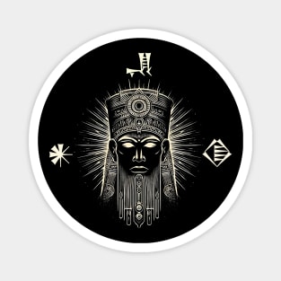 Sumerian God Enki Silhouette Magnet